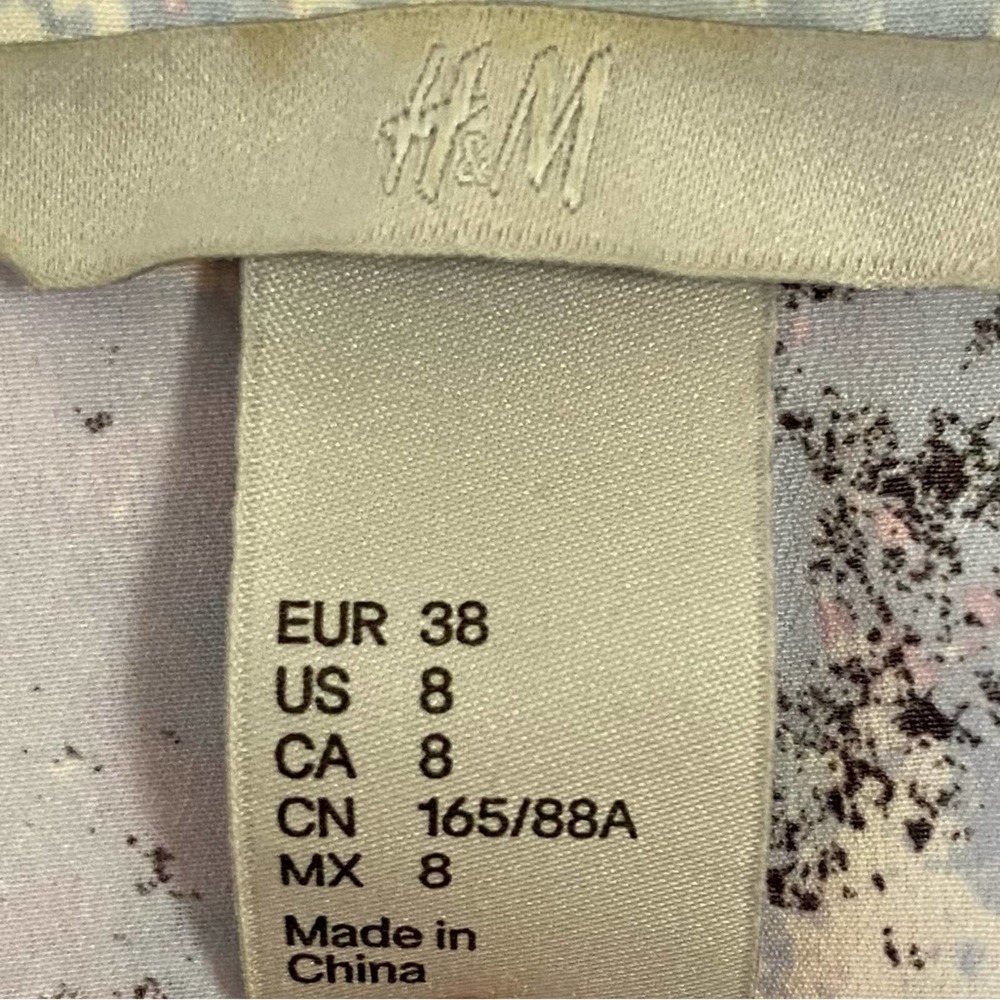 H&M Pastel Pink and Light Blue Abstract Sleeveless Tank Top - Picture 6 of 7
